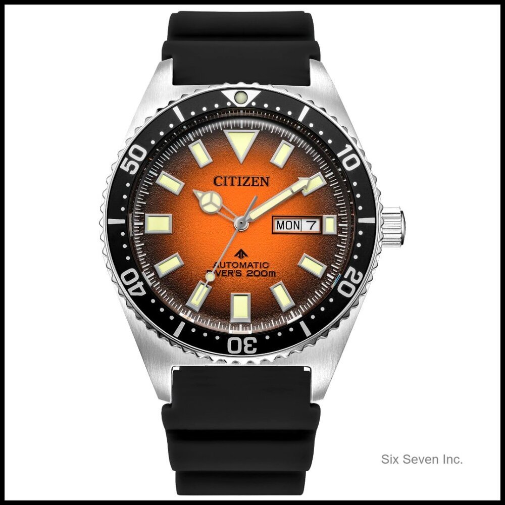 Automatic Dive Watch Day Date Black Strap Water Resistant Classic Sporty